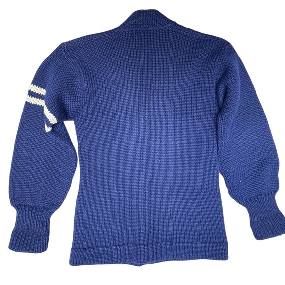sweater S vintage college letter navy "R" cardigan academia sports baseball - Picture 9 of 10